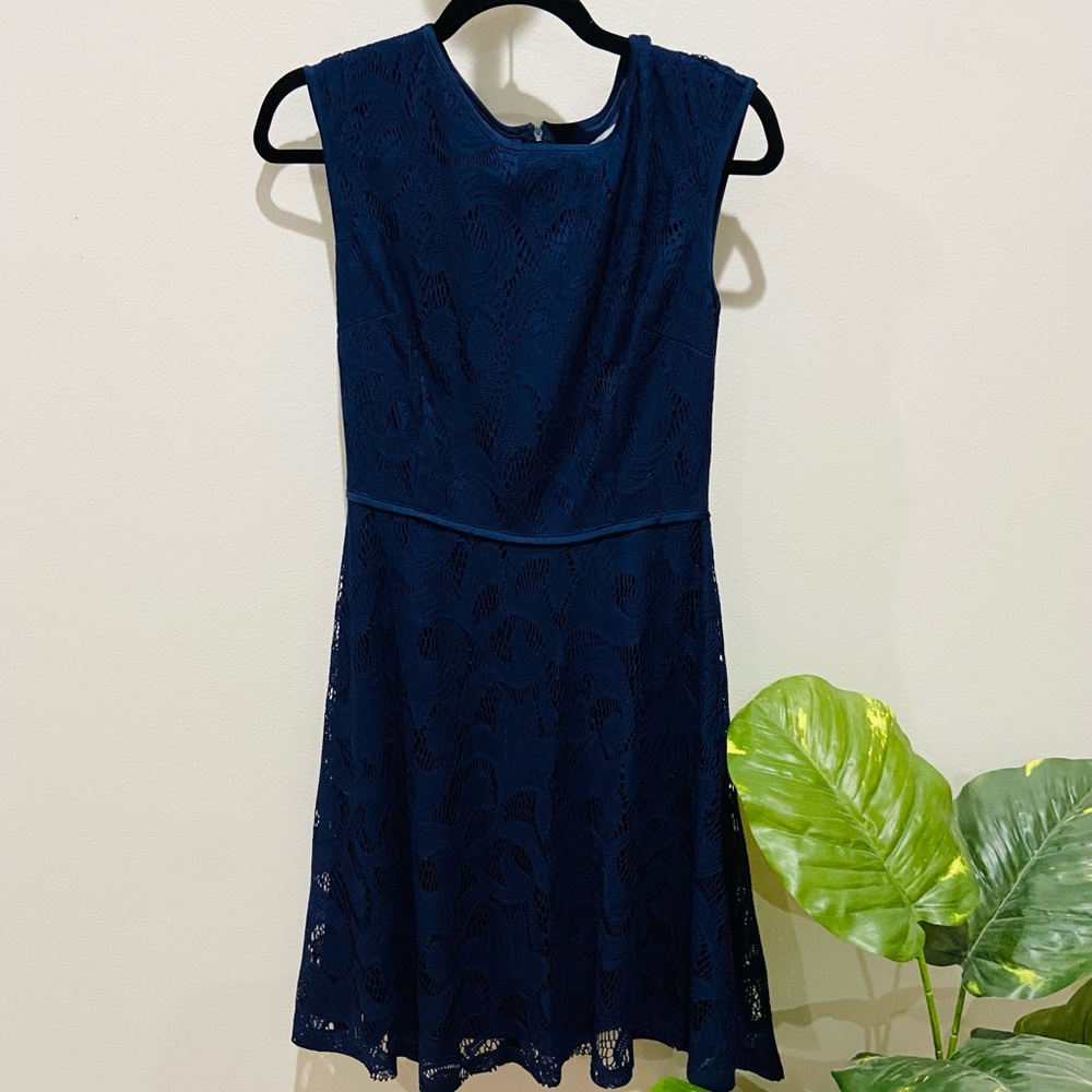 Stitch Fix Navy lace dress A-line, size 6